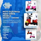 MOTOCICLETA PARA NIÑO MODELO »MICKEY & MINNIE«