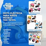 MOTO PARA NIÑO MODELO PAW PATROL