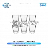 SET DE  VASOS CUADRADOS