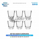SET DE 6 VASOS CUADRADOS