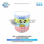 SET x 4 UNIDADES DE TAZÓN KAWAI PARA NIÑOS