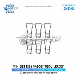 MINI SET DE 6 VASOS »TEQUILEROS«