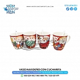 VASO NAVIDEÑO CON CUCHARITA
