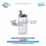 VASO OSO VINTAGE CON TAPA