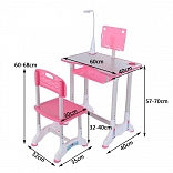 ESCRITORIO ERGONOMICO PARA NIÑAS CON LÁMPARA LED