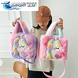 BOLSO DE PELUCHE CON LUCES MODELO »UNICORNIO«