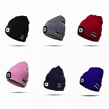 GORRO CON BLUETOOTH Y LUZ LED RECARGABLE