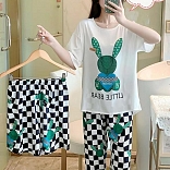 PIJAMA 3 PIEZAS PARA MUJER (PANTALÓN+POLO+SHORT)