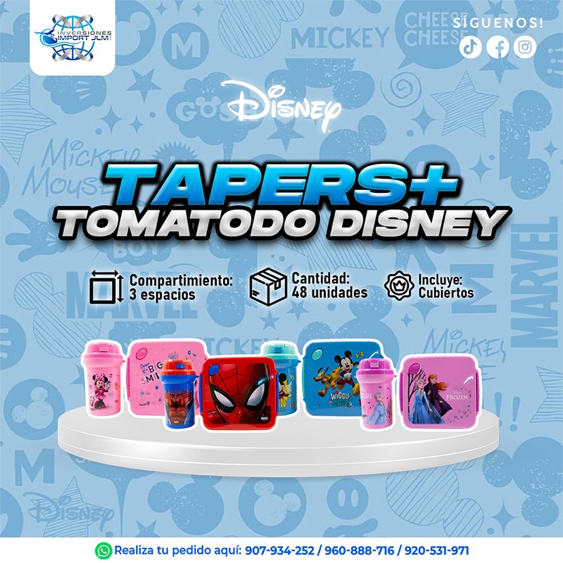 IMPORT JLM S.A.C. - TAPER MÁS TOMATODO DISNEY (INCUYE CUBIERTO)