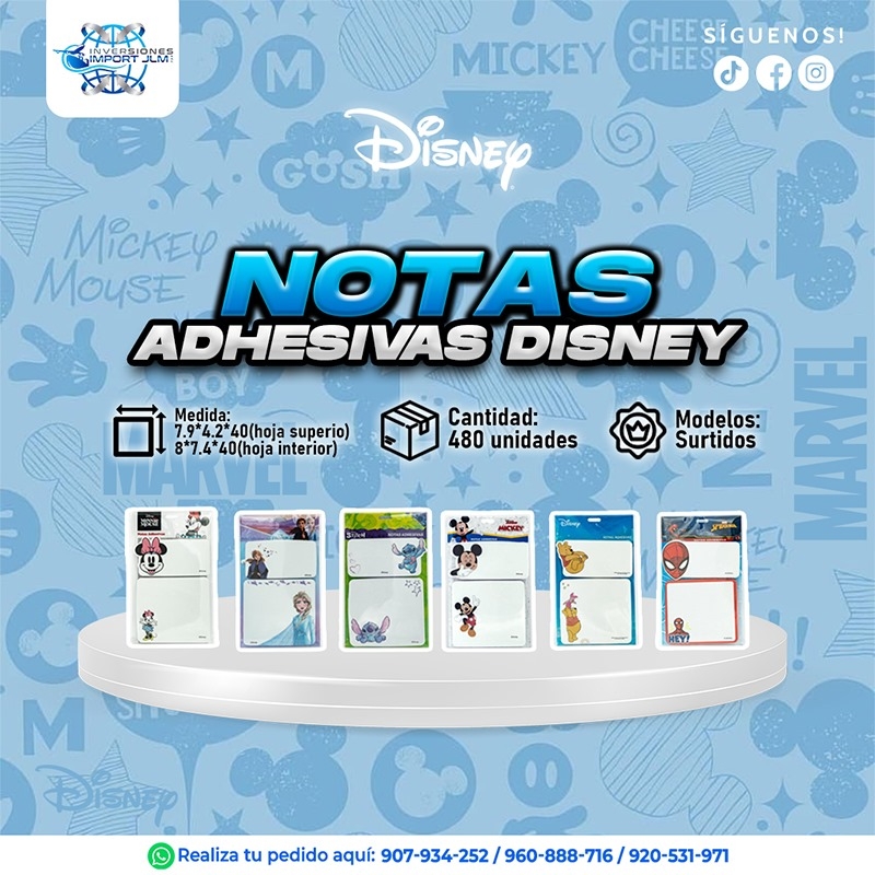 IMPORT JLM S.A.C. - NOTAS ADHESIVAS DISEÑO »DISNEY«