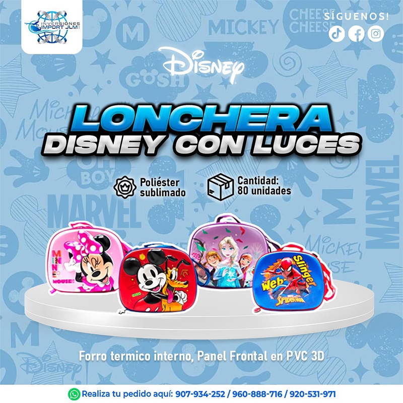 IMPORT JLM S.A.C. - LONCHERA DISNEY CON LUCES