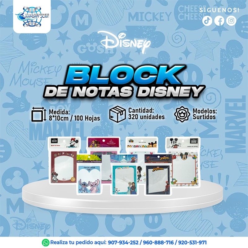 IMPORT JLM S.A.C. - BLOCK DE NOTAS MODELO »DISNEY«