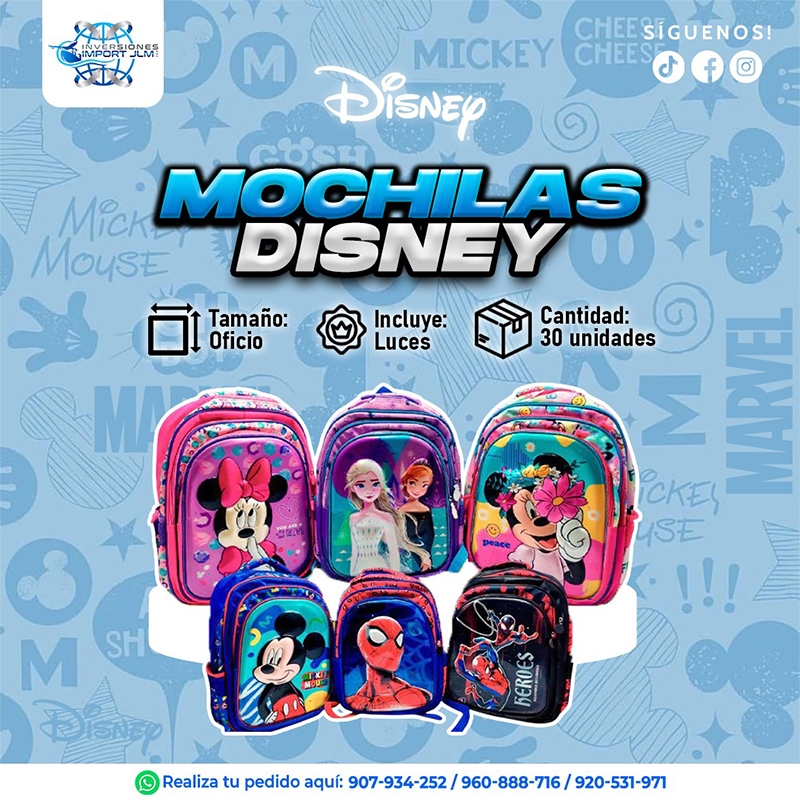 IMPORT JLM S.A.C. - MOCHILAS TAMAÑO OFICIO DISNEY