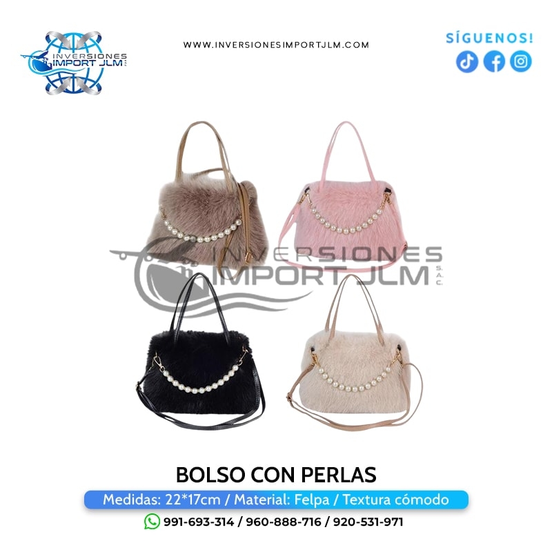 IMPORT JLM S.A.C. - BOLSO CON PERLAS 