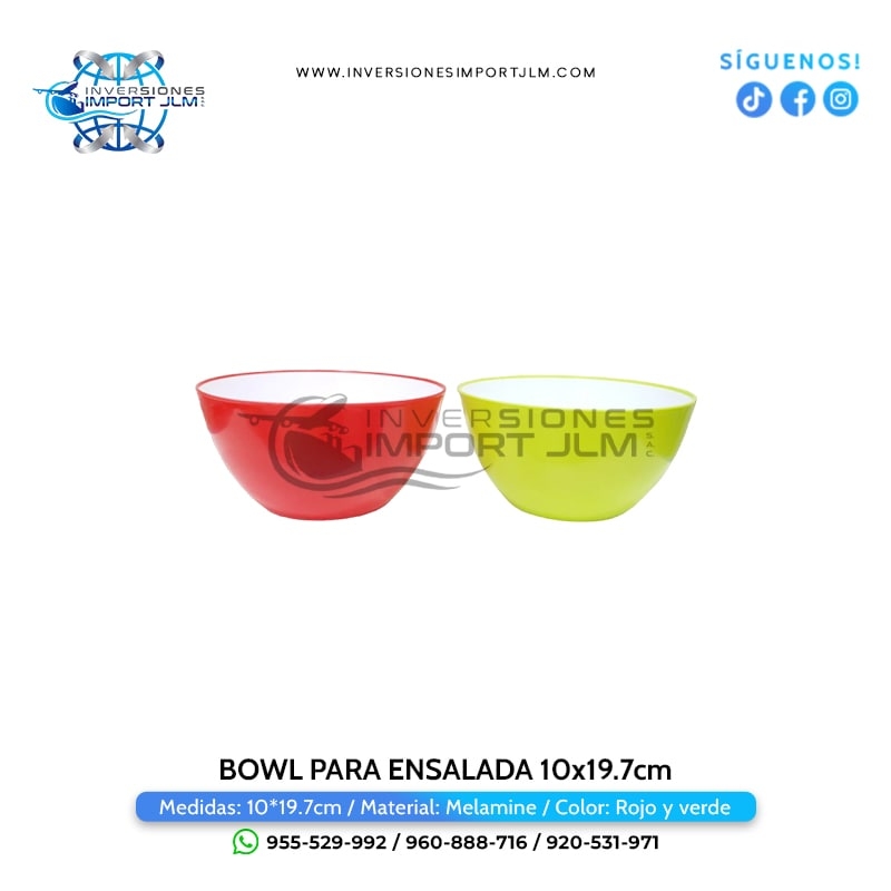 IMPORT JLM S.A.C. - BOWL DE MELAMINE 