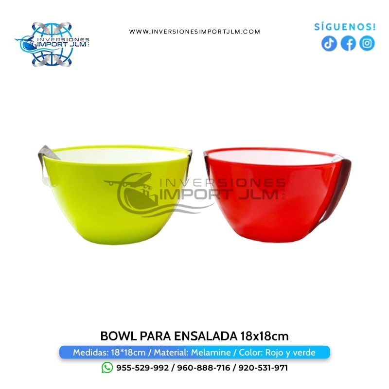 IMPORT JLM S.A.C. - BOWL DE MELAMINE DE 18x18cm