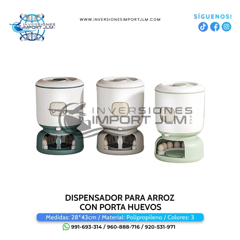 IMPORT JLM S.A.C. - DISPENSADOR DE ARROZ CON PORTA HUEVOS