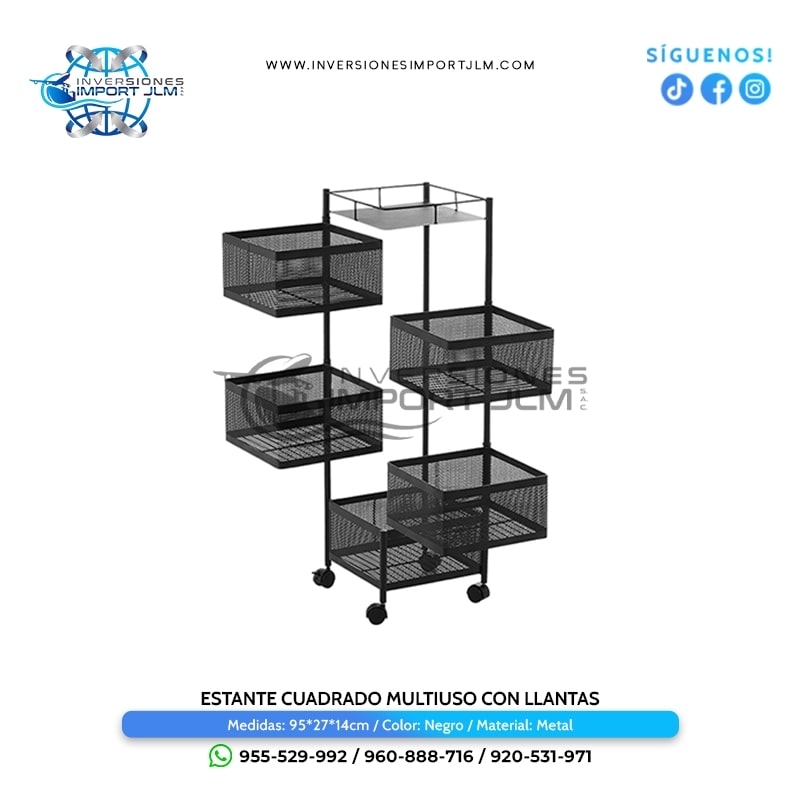 IMPORT JLM S.A.C. - ORGANIZADOR MULTIFUNCIONAL GIRATORIO MODELO CUADRADO