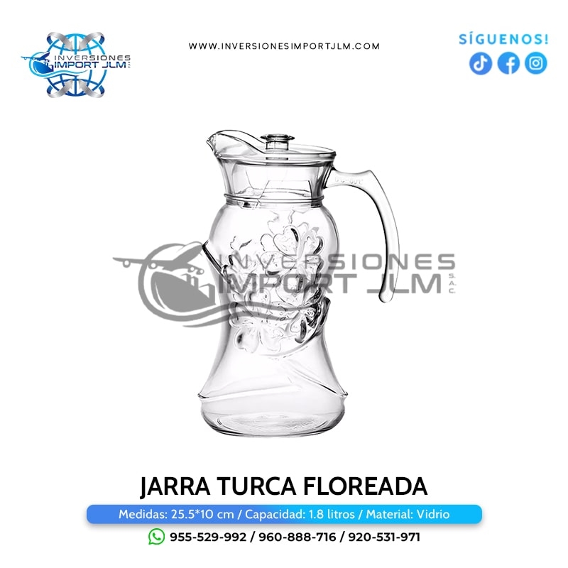 IMPORT JLM S.A.C. - JARRA DE 1.8 LITROS MODELO »TURCA FLOREADA«