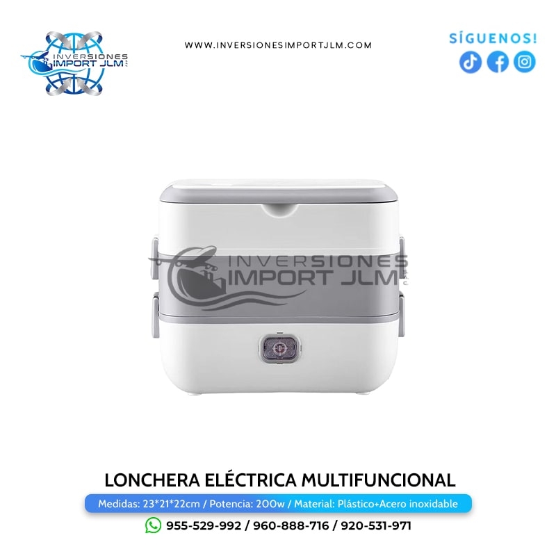 IMPORT JLM S.A.C. - LONCHERA ELÉCTRICA MULTIFUNCIONAL ( CALIENTA Y COCINA ALIMENTOS