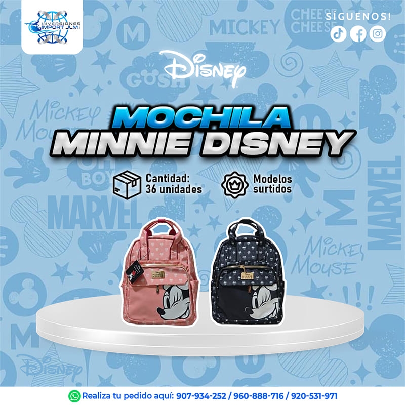 IMPORT JLM S.A.C. - MOCHILA MINNIE TAMAÑO OFICIO