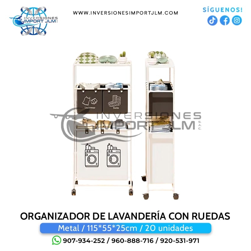 IMPORT JLM S.A.C. - ORGANIZADOR DE LAVANDERIA CON RUEDAS