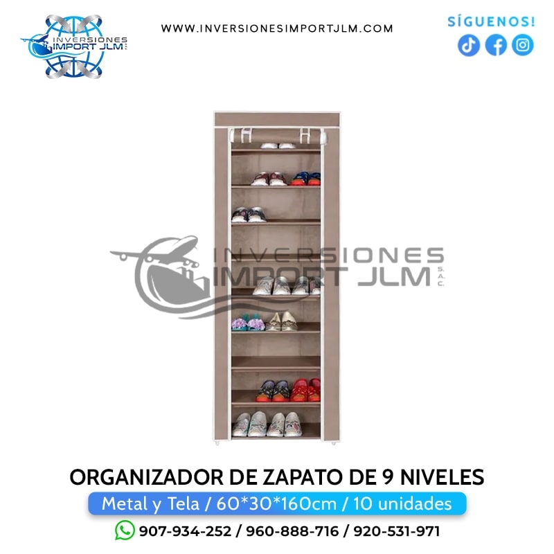 IMPORT JLM S.A.C. - ORGANIZADOR DE ZAPATOS DE 9 NIVELES