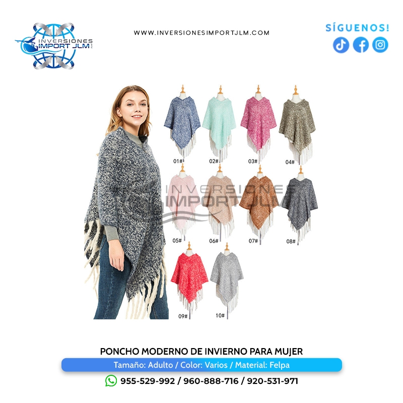 IMPORT JLM S.A.C. - PONCHO  PARA MUJER 