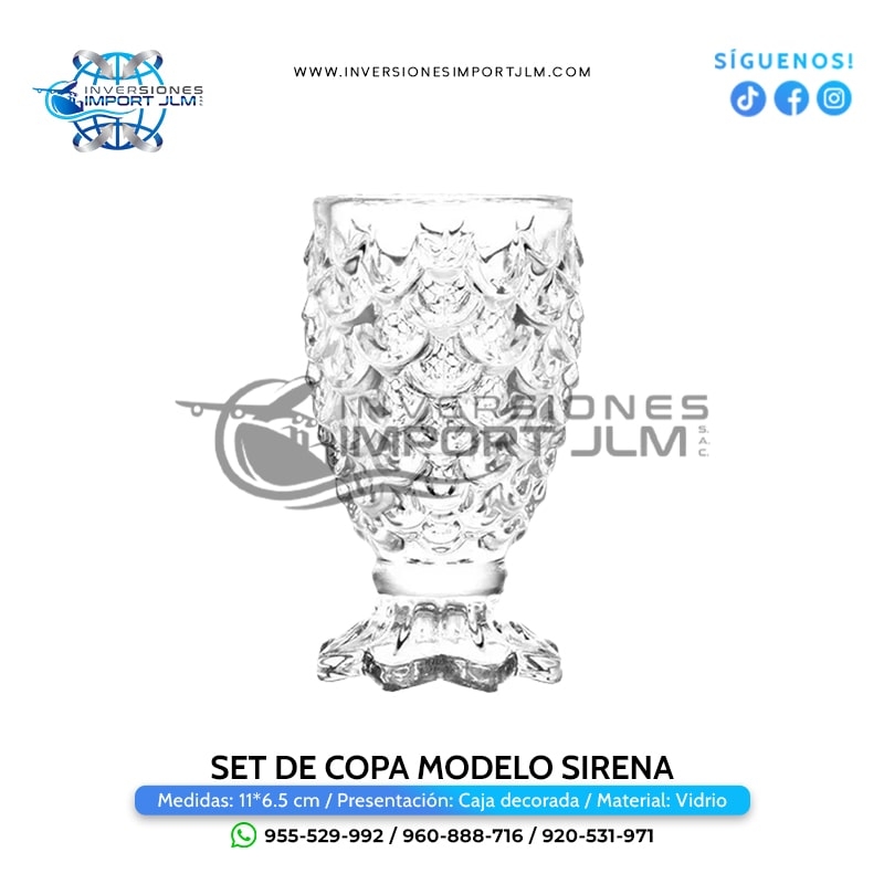IMPORT JLM S.A.C. - SET DE COPAS MODELO »SIRENA«