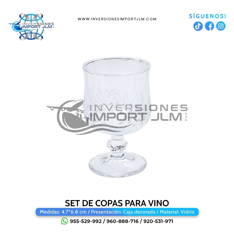 IMPORT JLM S.A.C. - SET DE COPAS PARA VINO