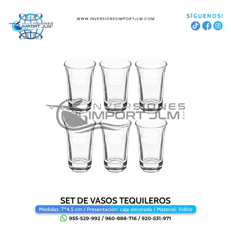 IMPORT JLM S.A.C. - SET VASITOS TEQUILEROS