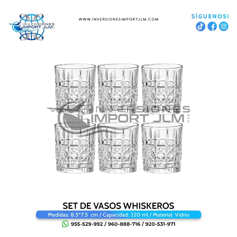 IMPORT JLM S.A.C. - SET DE VASO WHISKERO