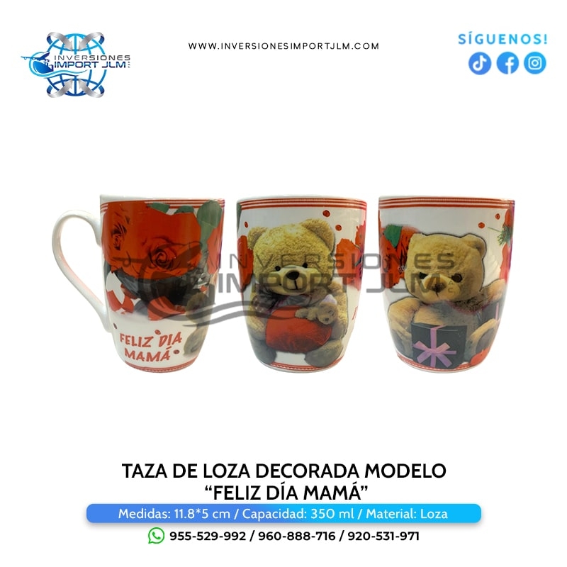 IMPORT JLM S.A.C. - TAZA DECORADA MODELO »DIA DE LA MADRE«
