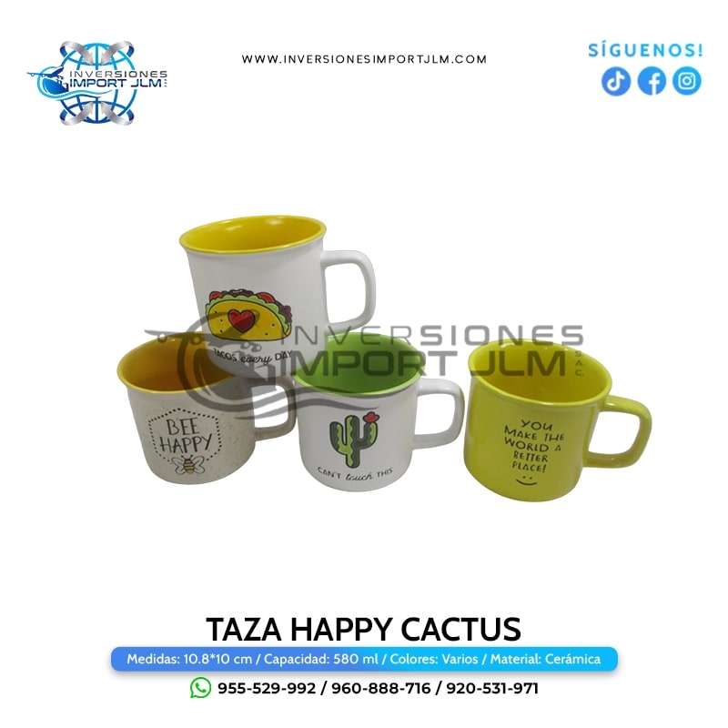 IMPORT JLM S.A.C. - TAZA MODELO »HAPPY CACTUS«