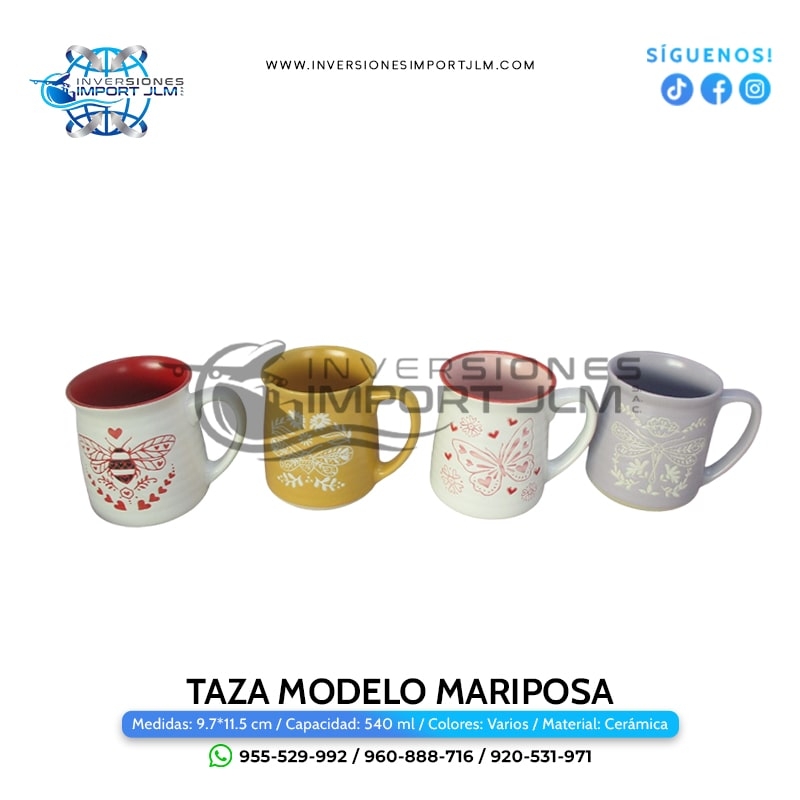 IMPORT JLM S.A.C. - TAZA MODELO »MARIPOSA«