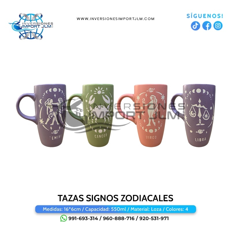 IMPORT JLM S.A.C. - TAZA DE LOZA SIGNOS ZODIACALES