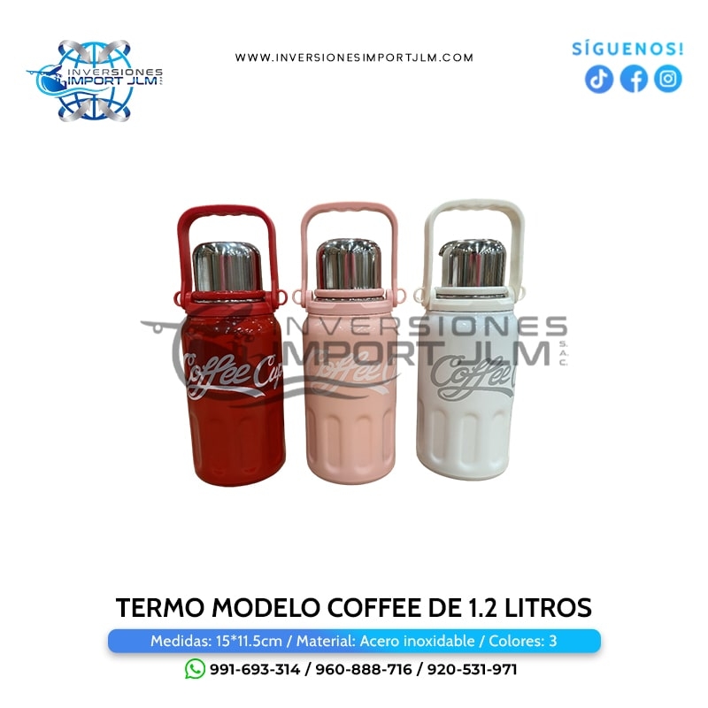 IMPORT JLM S.A.C. - TERMO DE ACERO MODELO »COFFEE« DE 1.2 LITROS