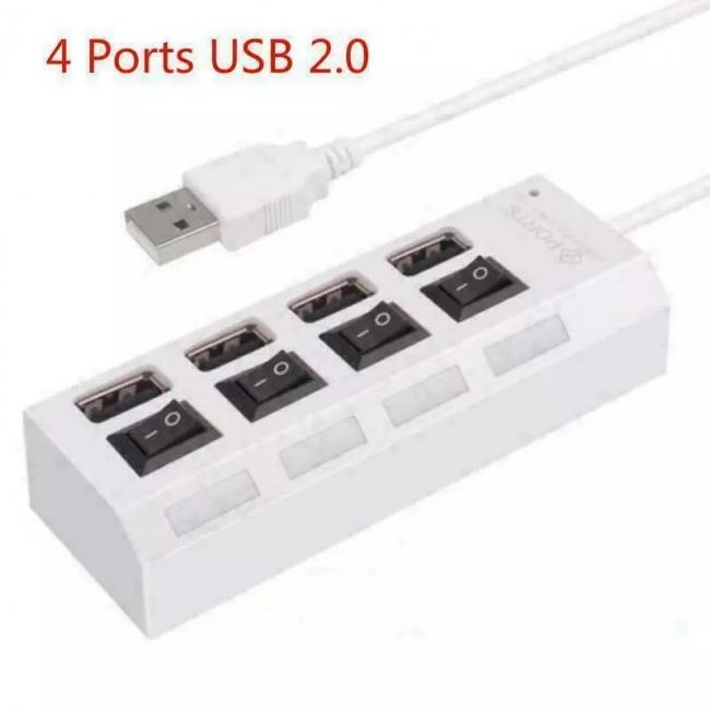 ADAPTADOR DE 4 PUERTOS USB 3.0 CON INTERRUPTORES 