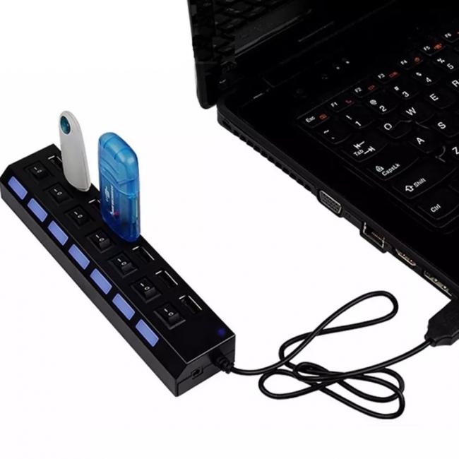 ADAPTADOR DE 4 PUERTOS USB 3.0 CON INTERRUPTORES 