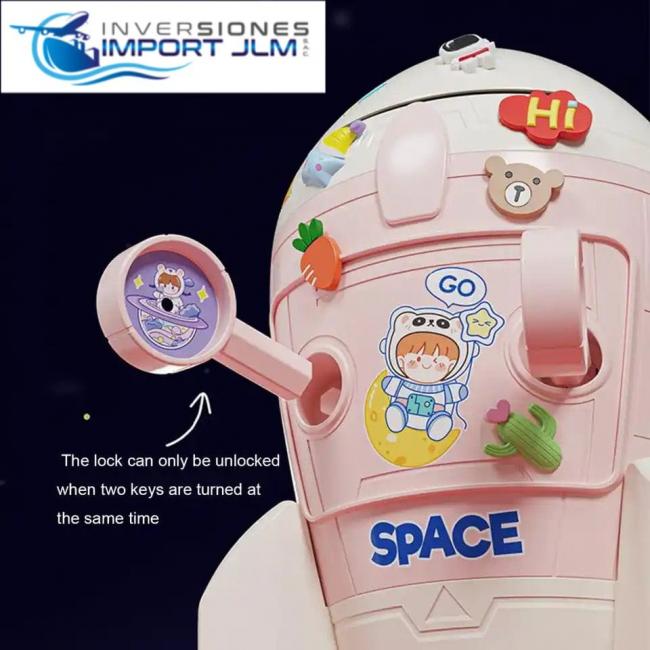 ALCANCIA KAWAI CON STICKERS 3D Y 2D MODELO ESPACIAL