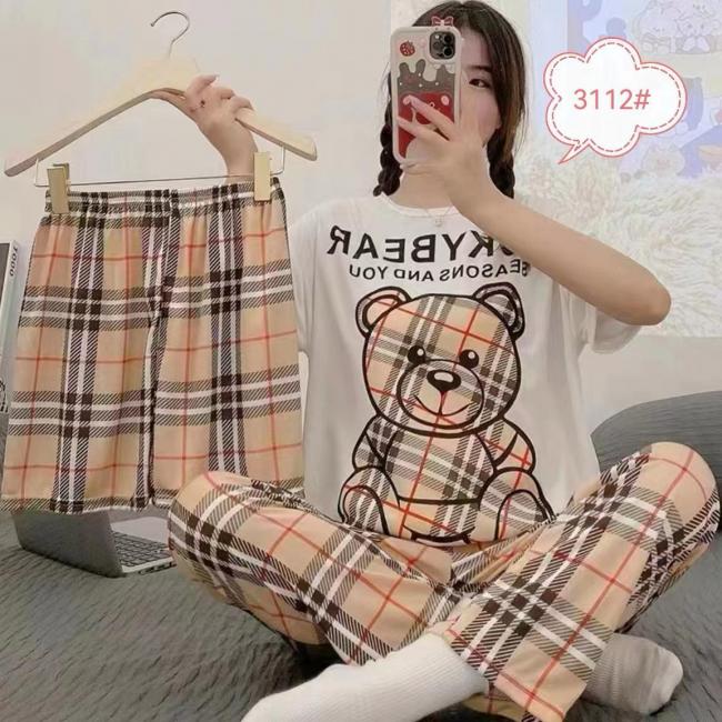 PIJAMA 3 PIEZAS  (PANTALÓN+SHORT+POLO)